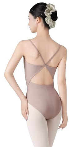Daydance Women Ballet Leotard, Camisole Women Dance Leotard with Jacquard Floral Print