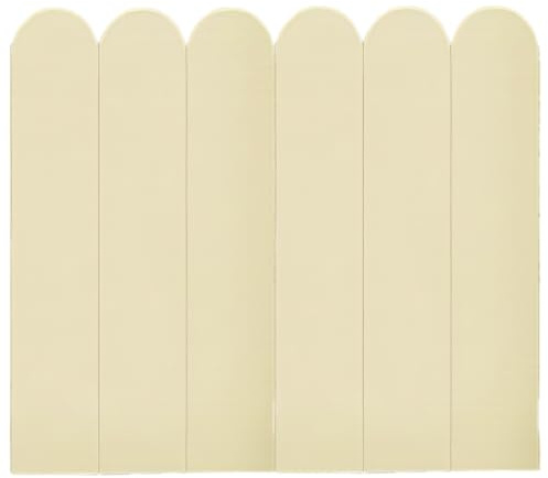 kesurpae Lot de 6 panneaux muraux 3D en bois flexible pour chambre d'enfant, en mousse autocollante anti-collision, beige