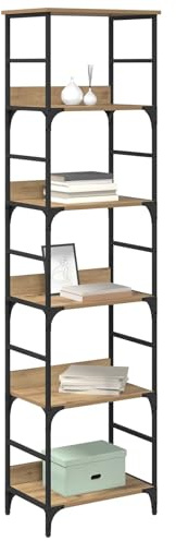 vidaXL Bücherregal 5 Ebenen 50 x 33 x 188,5 cm Holzwerkstoff