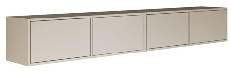 Selsey TV Lowboard Hängend Kaschmir 200 cm Minimalistisches Design mit Push-to-Open 16 mm Laminierte Spanplatten 4 Klappen Platzsparend Ideal für Wohnzimmer Matte Oberfläche Made in Europa