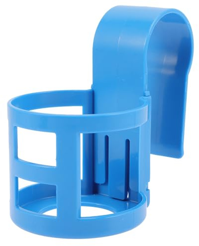 SHINEOFI Portavasos para Piscina Colgante Clip Antiderrames, Plástico Resistente, Color Azul, para Piscinas Elevadas y Exteriores, Accesorio Adecuado para Jardín y Área de Verano