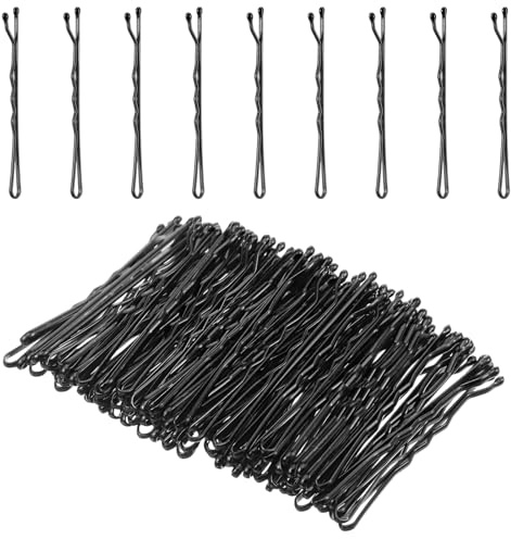 DOPENSPI 200 Stück Haarnadeln Bobby Pins,5cm Klein Haarklammern Metall Gewellte Haarnadel Haarspange Bun Pins Unsichtbare haarnadel für Frauen Mädchen Kinder Dutts Langes Glattes Lockiges Haar