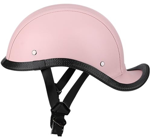 Caschi Cromwell Pelle Vintage Caschi Jet E Demi-Jet Moto ECEDOT Omologato Aperto Casco Retrò Moto Casco Mezzo Scodella Per Adulti Uomini Donne Biker Cruiser Scooter Touring G,M:57-58CM