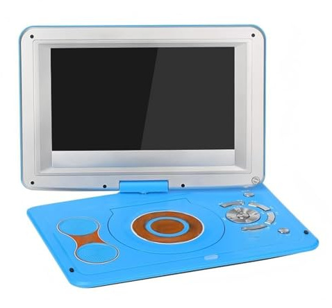 MKHQST Portable Dvd Player Lettore Video Dvd Mini TV EWD Portatile a Grande Schermo 3D ad Alta Definizione for l'apprendimento Inglese(Blue)