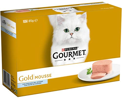 Gourmet - Gold Mousse au Poisson de l'océan Pack 12 x 85 g - 1020 g
