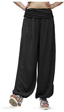Glamexx24 Pantalones Yoga Mujer Pantalones Bombachos Casuales de Cintura Alta Pantalones Harem Playa Baggy Pants Danza Pilates, Estilos Sólidos y Estampados