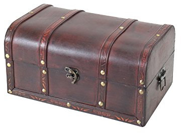 HMF 6406-130 Schatztruhe aus Holz | 30 x 20 x 15 cm | Klein | Portugal