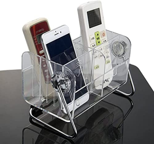 Voarge Fernbedienung Halter Organizer, 6 Slots Transparent Acryl-Fernbedienung Halter Box, TV Klimaanlage Fernbedienungshalter Aufbewahrungsbox Tischhalter Aufbewahrungs Kasten