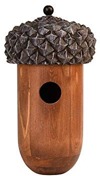 Fallen Fruits NK83 Vogelhaus, Eichelkönig, Braun, 25,3 x 13,9 x 13,9 cm