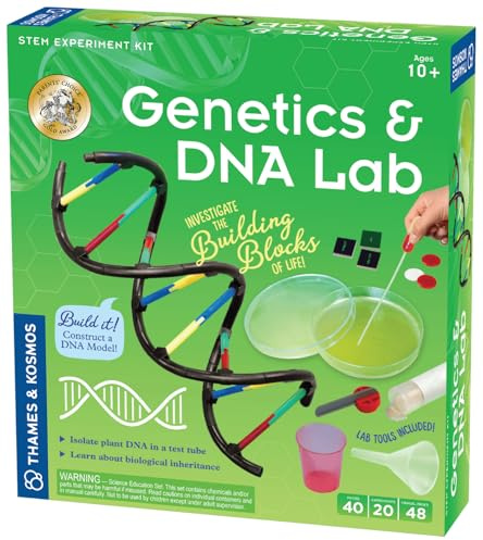 Thames & Kosmos , 665007 , Genetics & DNA Lab , Learn About Biological Inheritance , Isolate Plant DNA in A Test Tube , 20 Experiments , Ages 10+