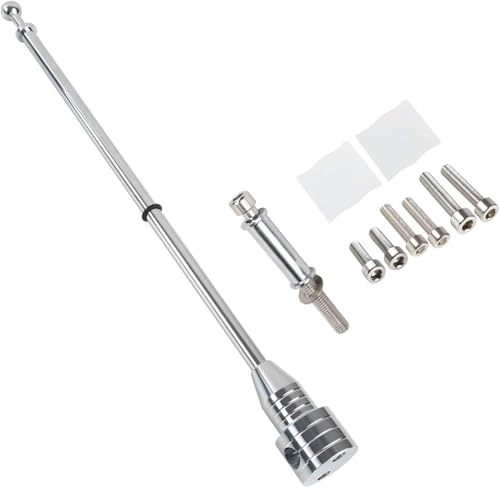 Espear Motorcycle Adjustable Flagpole Mount Outdoor Weather Resistant Flag Pole Holder Fit for 1/2'' Luggage Racks for Harley Goldwing CB VTX CBR Yamaha Garden（Silver） | Fit for 1/2'' Luggage Racks for Harley Goldwing CB VTX CBR Yamaha Garden (Silver)
