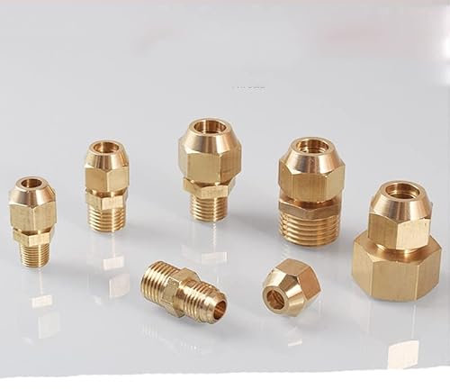 1/8 Kupfer Außendraht Bördel direkt 1/2 1/4 3/8 Klimaanlage Kupferrohr Bördelverbindung 6/8/10/12mm Glocke Mund-Stecker 6mm,3/8