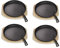 ECHTWERK Servierpfannen Set aus Gusseisen, mit Servierbrett, Abnehmbarer Griff, Bereits eingebrannt, Für Backöfen, Grill, und BBQ geeignet, Ø 25 cm, 4tlg