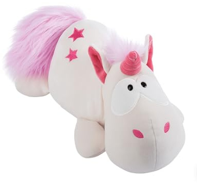 NICI Einhorn Theodor Soft 35cm I Liegendes Einhorn Kuscheltier mit großen Kulleraugen I Einhorn Plüschtier für Schmusetierliebhaber I Stofftier – 49487, Rosa