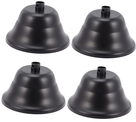 Veemoon 4 Stück Deckenbaldachin 90mm Aus Metall Schwarz Kronleuchter Abdeckplatte Montage Selbstgemacht Für Kristalllampen Esszimmer Leuchten