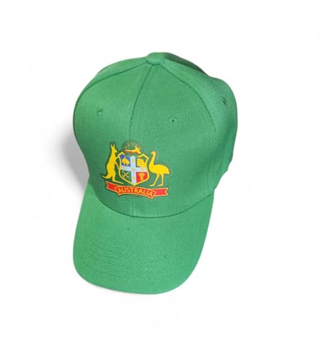 Green Australia/Australian ODI Casual Test Cricket Baseball Hat with Embroided Logo Adult/Men ONE Unisex