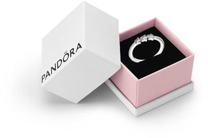 PANDORA Moments Silver Celestial Stars Ring, Size 60, Gift Box