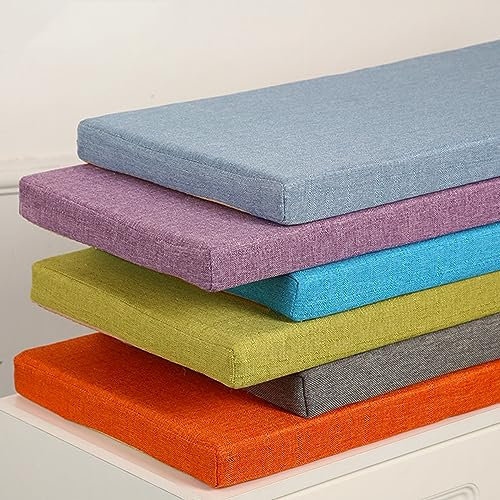 Dmkjdzsw Benutzerdefinierte Bankkissen, Gartenbank Auflage, Polster Auflage Outdoor, Leinenstoff + Schwammkern mit hoher Dichte-Thickness8cm