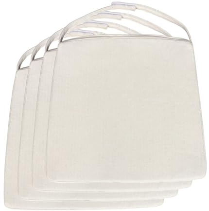 Amago home Stuhlkissen Sitzkissen 42x44cm leinenweiß