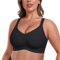 Litthing Wireless Bras for Women V Neck Comfort Seamless Padded Bra Non-Wired Support T Shirt Bralette Adjustable Push Up Buttery Soft Bralettes with Extender