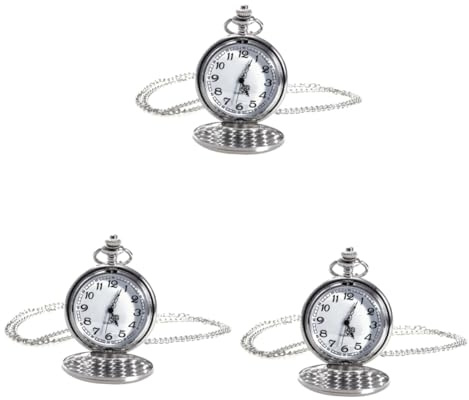 LIFKOME 3 Pz Orologio Da Tasca Con Catena Per Uomo Orologio Sospeso Da Uomo Collana Da Tasca Con Spilla Orologi Da Infermiera Per Le Donne Orologi Da Donna
