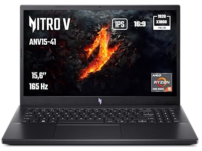 Acer Nitro V 15 I PC Portable Gaming 15.6'' FHD LCD 165Hz I NVIDIA GeForce RTX 4050 I AMD Ryzen 5 7535HS I 16 Go RAM I 512 Go SSD I Windows 11 Home I Noir I Clavier FR AZERTY I ANV15-41-R4FN