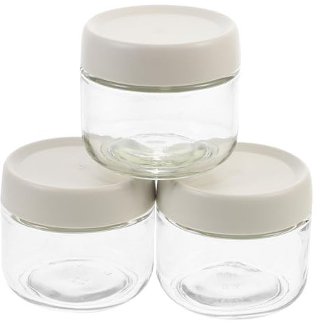 VINTORKY 3pezzi Barattolo Ermetico Con Coperchio Plastica Da Contenitori Trasparenti Per Caffè Snack e Alimenti Secchi Design Pratico Per Cucina e Dispensa