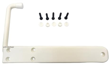 FERMA PERSIANA PIEMONTE 1 PZ BIANCO | Fermapersiana Universale ABS con Braccio Estensibile | Molla Acciaio Inox | Reversibile Dx/Sx | Viti e Tappi Inclusi | Resistente | Montaggio Esterno | FP14