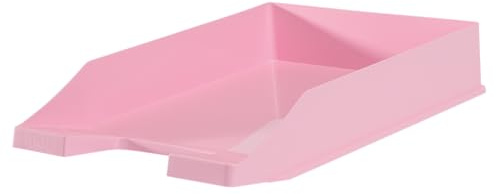 Briefablage klassisch/Basic für Format DIN A4 stapelbar, stabil (Rosé, 10er Set)
