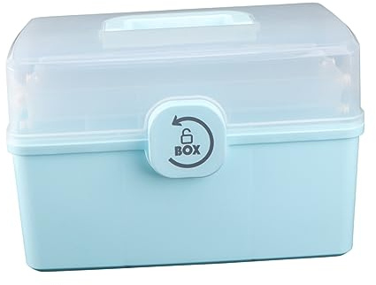 FOMIYES Caja de Medicamentos Portátil de Alta Capacidad Estuche de Almacenamiento para Emergencias Caja Medicinas Multicapa para Botiquín de Primeros Auxilios