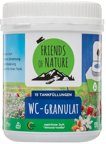 FRIENDS OF NATURE Camping Toilet Additive Organic (15 Tank Fillings) - 100% Organic without Chemicals - Waste Tank Decomposer for Chemical Toilet in Motorhome