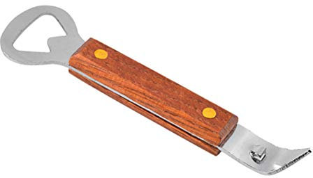 Ejoyous Abrebotellas de Cerveza, 2 PCS Abrelatas de Acero Inoxidable con de Madera y Hoja, para Botellas de Cerveza, Vino, Refrescos, Bares, Restaurantes y cocinas. (Café)
