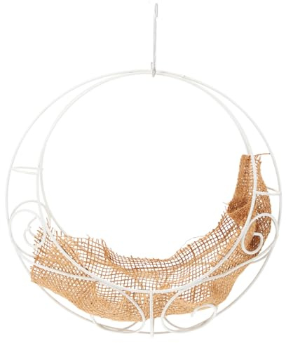 Abaodam avec Design Lune pour Fleurs Support de Plante Élégant pour Balcon Intérieur et Décoration Extérieure avec Doublure Jute Antidébordement et Installation Facile par Crochet