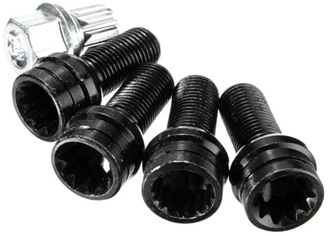 Viti Autoveicoli Compatibile Con A3 A4 A5 A6 Per Bora 5 Pezzi Dadi E Bulloni Antifurto Per Ruote (4+1) Fissaggi Per Cerchi In Lega Chiave M14x1.5 OE 8D0601139F