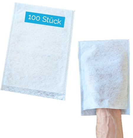 100 Molton Waschhandschuhe Weiß 15x22 cm – 2x 50 Stück | Weiche & Hautfreundliche Pflegehandschuhe aus Molton 60 g/m² | Sanfte Einweg-Waschhandschuhe für Baby, Senioren, Klinik & Alltag (2)