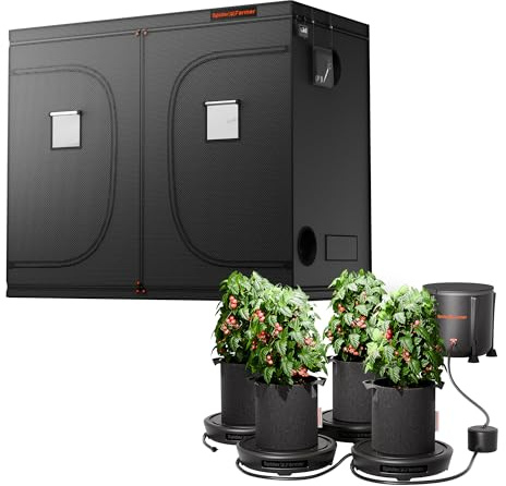 Spider Farmer 4-Pack Grow Tent Gravity-Fed Self-Watering System with 10x5 Grow Tent Bundle
