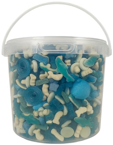 Exploded Sweets 500g Jelly Buckets (Blue)