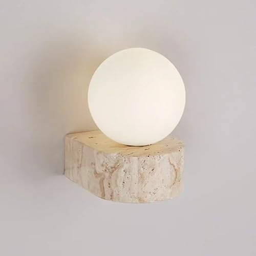 Lampada da parete in pietra naturale, lampada da parete a LED, moderna illuminazione per interni per camera da letto e soggiorno, decorazione per la casa