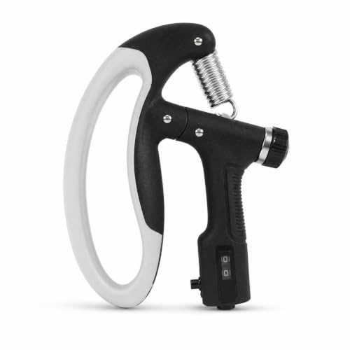 KQFCAZRE Entrenador Fuerza Agarre Antislizante Ejercitador Agarre con Registrador Pinza Mano Ajustable Ergonómico