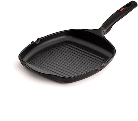 Valira Origen - Grill premium de 26x26 cm hecho en Espana, aluminio fundido con antiadherente reforzado, no apto para inducción