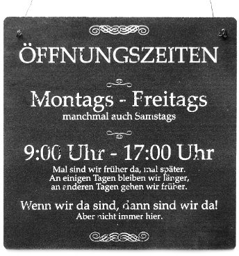 XL Shabby Vintage Schild Türschild ÖFFNUNGSZEITEN Laden Firma Salon Schild mit witzigem Spruch Geschäftseröffnung