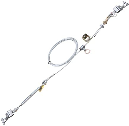 3M DBI-SALA Sayfline 7603180 Permanent Horizontal System 180-Feet Multi-Span Galvanized Cable with 5 Intermediate Brackets, Tensioner, Mounting Hardware and Zorbit Energy Absorbers