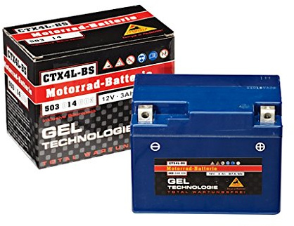 Panther YTX4L-BS Motorradbatterie GEL 12V 3Ah CTX4L-BS Batterie 50314 Roller Mofa Moped