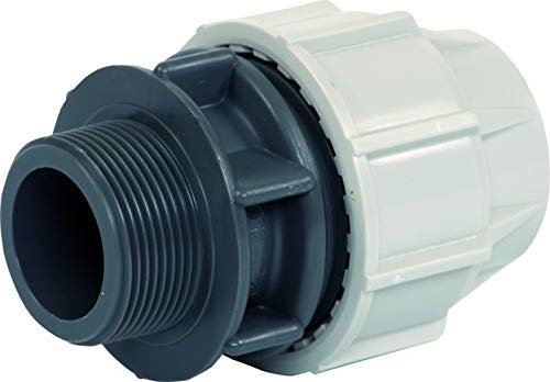 Plasson Klemmfitting Serie 18 - PE Rohr Anschlussverschraubung AG (50 mm x 1 1/2)