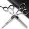 Ciseaux de coupe laser 5.5 ciseaux de cheveux pouces de coiffeur professionnel 440C japonais et ciseaux à effiler cheveux costume (scissors set)