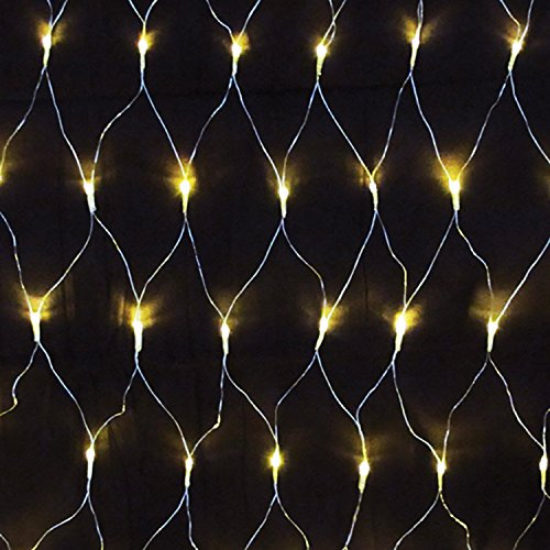 240er LED-Lichternetz warmweiß innen & außen mit Trafo Kabel transparent
