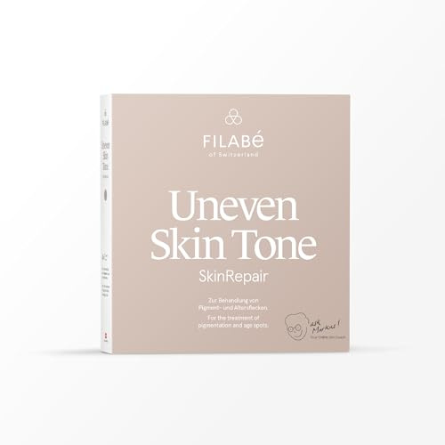 Uneven Skin Tone – Zur Behandlung von Pigment- und Altersflecken. Packung für 28 Tage. Vegan und ohne Zusatzstoffe – Swiss made by Filabé of Switzerland