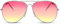 Cheapass Sonnenbrille Piloten-Sonnenbrille Silber-n Pink bis Violett Getönt Flieger-Brille Gradient-Linsen Verlaufsglas UV-400 Cat-2 Metall Damen
