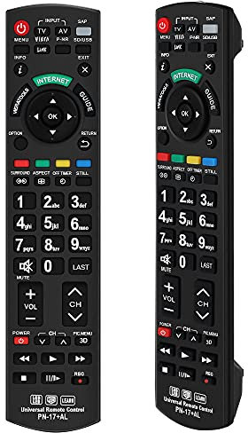 Alkia Universal Remote Control PN-17 Compatible Replacement for Panasonic TV/VIERA Link/LEARN/ 3D/ LCD/LED, Works with ALL Panasonic televisions (LED,LCD,Plasma)