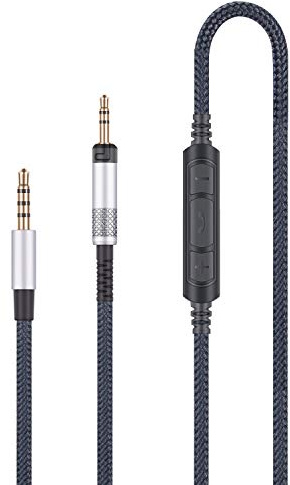 Audio Replacement Cable Only Compatible with Audio Technica ATH-M50x, ATH-M40x, ATH-M70x Headphones and Samsung Galaxy Huawei Android with in-Line Mic Remote Volume Control